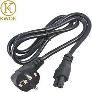 EU EUROPEAN 3 Prong 2 Pin AC Laptop Power Cord For Asus HP Sony Dell Lenovo Acer Sumsung Toshiba Fujitsu Ship