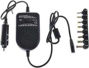 Universal 80W DC Car Charger Laptop Notebook Adapter Auto Adjustable LED Power Supply Set + 8 Detachable Plugs Computer Charger