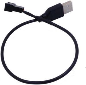 USB To 4Pin/3Pin Computer Fan Adapter Cable 5V To 12V Power Cable Connector 3pin or 4pin Fan To USB Adapter 30CM