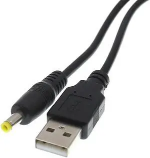 1pc 1M USB Male To 4.0 X 1.7mm Cable DC 5V 1A 4.0*1.7 Male USB Power Charge Cable for Sony PSP