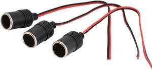 1pcs 12V/24V 10A Power Cigarette Lighter Connector Plug with Female Socket Plug Red Light Car Navigation Car Charger Plug