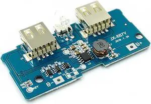 5V 2A Power Bank Charger Module Charging Circuit Board Step Up Boost Power Supply Module 2A Dual USB Output 1A Input