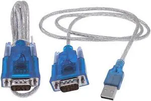 2Pcs CH340 USB to RS232 Serial Port 9 Pin DB9 Cable Serial COM Port Adapter Convertor Support Windows 7 Total Length 80cm