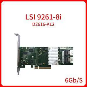 Array Card LSI 9261-8i PCI-E to D2616-A12 SATA SAS Raid 6Gbs 512MB Cache SFF-8087 6Gbs RAID0 1 5 6 Controller Card