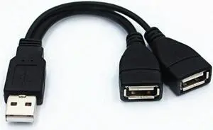 Double USB Extension A-Male To 2 A-Female Y Cable Power Adapter Converter USB2.0 Male to 2Dual USB Female Y Splitter Charger