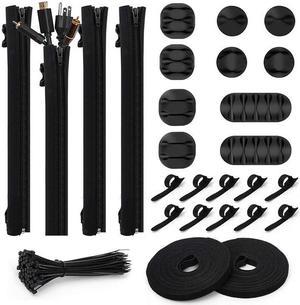 173 Pcs Cable Management Organizer Kit, Adhesive Cable Clips Holder,Cable  Ties,Adhesive Wall Cable Tie,Fasten Cable Ties