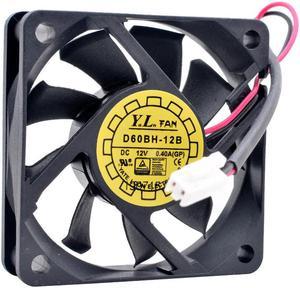 D60BH-12B 6cm 60mm fan 60x60x15mm 6015 DC12V 0.40A Double ball bearing for power cooling fan