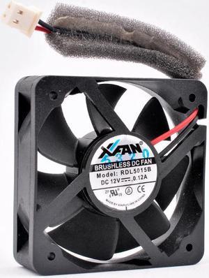 RDL5015B 5cm 50mm fan 50x50x15mm DC12V 0.12A 4500rpm 2 wires 2pin double ball bearings Quiet cooling fan