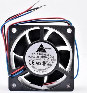 AFB0648HH-BR00 6cm 60 60x60x25mm DC48V 0.10A  Double ball bearing 3 wires Cooling fan for the inverter of the server case