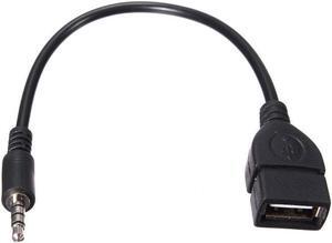Car MP3 Sync 3.5mm Male AUX Audio Jack Plug To USB 2.0 Female Converter Cable Cord Adapter for Car MP3 U Disk U-disk 3.5mm