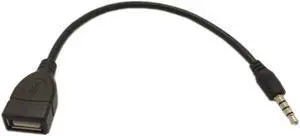hot selling 3.5mm male to usb female cable adapter audio aux Jack Male converter Charge Cable