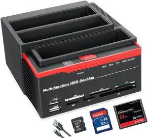 USB 3.0 to SATA IDE External High Speed Hard Drive Card Reader Multifunctional HDD Dock Base