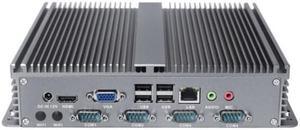 AS-6COM-J1900  IPC Fanless Mini Industrial BOX PC For J1900 CPU 6*COM \ 1 Giga LAN \ VGA \ 2G RAM \ Barebone 12V