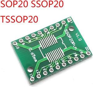 FOR SOP20 SSOP20 TSSOP20 SMD to DIP IC Converter Socket Board Module s Plate 0.65mm 1.27mm Integrated Circuits