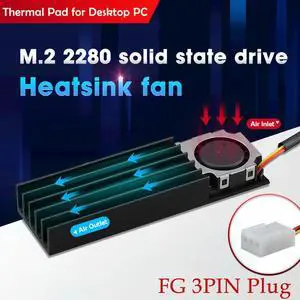 OIAGLH M.2 SSD NVMe Heatsink M.2 2280 SSD Hard Disk Aluminum Heat Sink Radiator Thermal Cooling Pad for Desktop PC Thermal Gasket