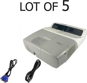 Lot of 5 - Epson BrightLink 455wi 3LCD Projector Ultra Short Throw with Bundle