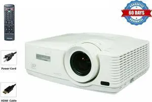 Mitsubishi WD570U 3500 Lumens DLP Professional Classroom Business Power Point Presentations Multipurpose Projector Widescreen 3D LAN USB with Accessories Bundle (Power Cable, HDMI Cable, Remote)