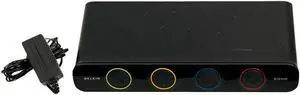 Belkin SOHO 4 Port USB KVM Switch F1DS104J w/ Adapter