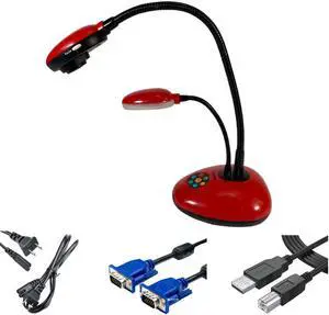 Lumens DC153 Red Digital Document Camera Presenter LadyBug w/PC+VGA+USB ords