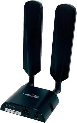 Cradlepoint IBR350LPE Cellular Ethernet Router S3A506WA w/ Antennas
