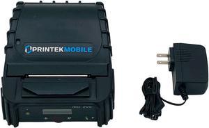 Printek MtP300 MCR Mobile Thermal Label POS Printer with Card Reader AC Adapter