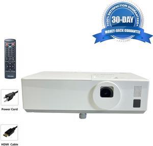 Hitachi CP-DX301 3000 ANSI DLP Ceiling Hanging Portable Projector for Installation Business Presentation Conference Meeting Office PC 3D 1080p with Accessories Bundle (Power Cable,HDMI Cable, Remote)