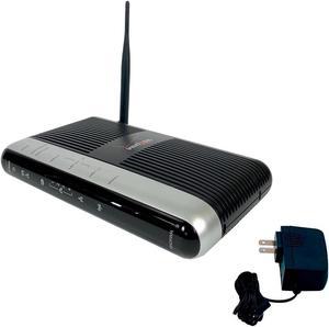 Actiontec Verizon MI424-WR Rev.C WiFi Wireless Router Modem w/ Adapter