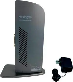 Kensington M01167 USB 3.0 Docking Station with Dual DVI HDMI VGA Video  sd3500v w/Adapter