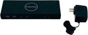 VisionTek VT4500 Dual Display 4K USB 3.0 and USB-C Docking Station w/ Adapter