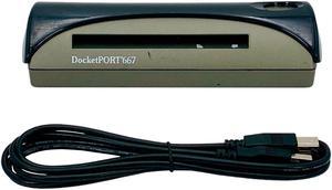 Ambir DocketPort DP667 Simplex Color ID Card Sheetfed Mobile Scanner USB