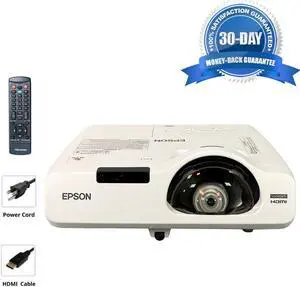 Short-Throw 3LCD Projector Epson PowerLite 525W  HD 1080p 2800 ANSI H672A Bundle