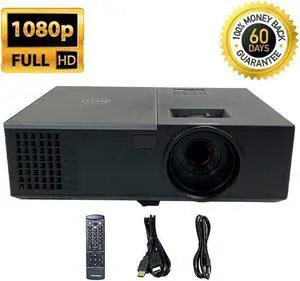 DLP Projector Ddell 1650 4000 ANSI Contrast Bright Color 3D Ready 1080p w/Bundle