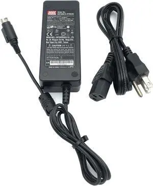 OEM Mean Well GST60A15 AC Adapter 15V 4A 4-Pin Power Supply w/Cord