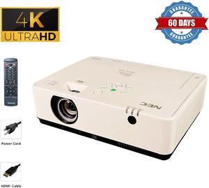 NEC Display Solutions NP-ME372W 3LCD Projector 3700 ANSI for Gaming Golf Race Flight Simulator in 4K w/Bundle