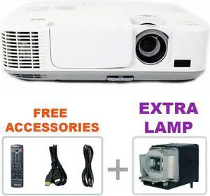 NEC NP-M311X 3LCD Projector 3100 Lumens HD 1080p HDMI USB w/Remote + EXTRA LAMP
