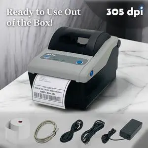 SATO CG412DT-LAN Direct Thermal POS Receipt Tag Printer USB Ethernet BUNDLE