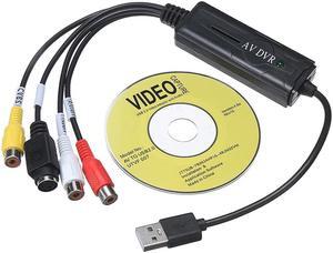 USB 2.0 Video Capture Card VHS to DVD VCR Cables Converter Audio Video Adapter For PC Laptop