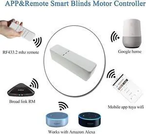 WiFi Tuya DIY Smart Motorized Chain Roller Blinds Shade Shutter Drive Electric Curtain Motor With Batrery Alexa Google Control