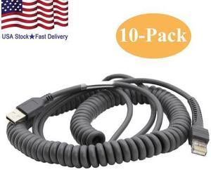 Lot 10 USB Cable 15ft for Symbol Barcode Scanner ls2208 ls4208 CBA-U09-C15ZAR