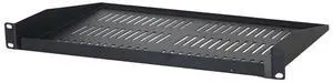 Single-Sided Vented Cantilever Shelf, 1U, 19" x 15"D, Black Single-Sided Vented Cantilever Shelf, 1U, 19" x 15"D, Black