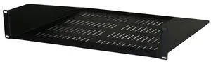 Single-Sided Vented Cantilever Shelf, 1U, 19" x 12"D, Black Single-Sided Vented Cantilever Shelf, 1U, 19" x 12"D, Black