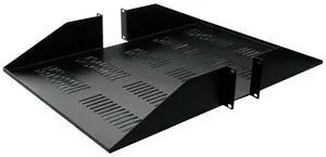 Double-Sided Vented Shelf, 2U, 19" x 25"D, Black Double-Sided Vented Shelf, 2U, 19" x 25"D, Black