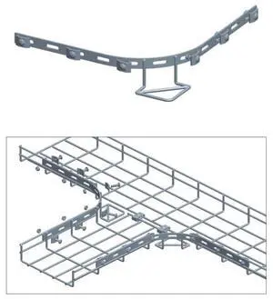 Cable Tray Curved Bar Kit with mounting H/W, Zinc Cable Tray Curved Bar Kit with mounting H/W, Zinc