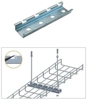 Cable Tray Ceiling Hanging Bar, 6", Zinc Cable Tray Ceiling Hanging Bar, 6", Zinc