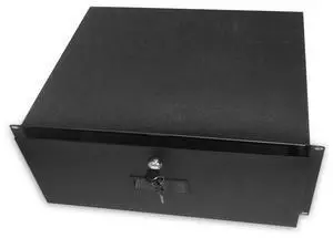Locking Storage Drawer Shelf, 4U, 19" x 24"D, Black Locking Storage Drawer Shelf, 4U, 19" x 24"D, Black