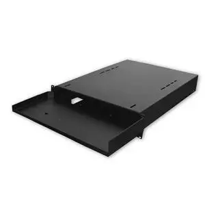 Keyboard Shelf With Pull-Out Mouse Tray, 1U, 19" x 15"D, Black Keyboard Shelf With Pull-Out Mouse Tray, 1U, 19" x 15"D, Black