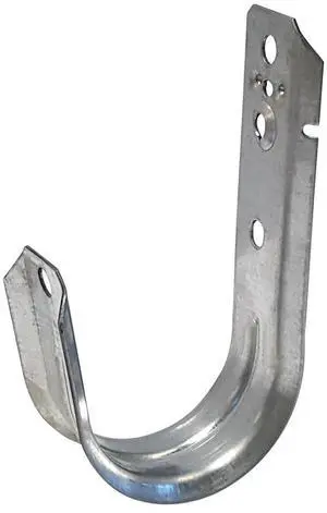 J-Hook, Low-Profile Ceiling Cable Management, Pre-Galvanized, Zinc Plate , 1.3" J-Hook, Low-Profile Ceiling Cable Management, Pre-Galvanized, Zinc Plate , 1.3"