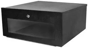 DVR Security Enclosure with Plexiglass Door, 20"W x 21"D x 9"H, Black DVR Security Enclosure with Plexiglass Door, 20"W x 21"D x 9"H, Black