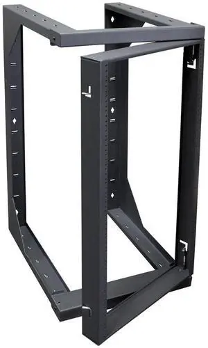 Swing-Out Open Frame Wall Rack, 25U, 4' x 24"D, Black Swing-Out Open Frame Wall Rack, 25U, 4' x 24"D, Black