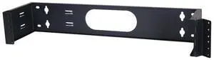 Hinged Wall Mount Bracket, 2U, 19" x 6"D, Black Hinged Wall Mount Bracket, 2U, 19" x 6"D, Black
